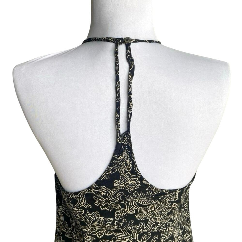ABERCROMBIE & FITCH Y2K Floral Print High Neck Racerback Midi Dress SZ XS Boho - Picture 5 of 9